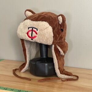 Minnesota Twins Baseball Teddy Bear Ear Flap Winter Hat